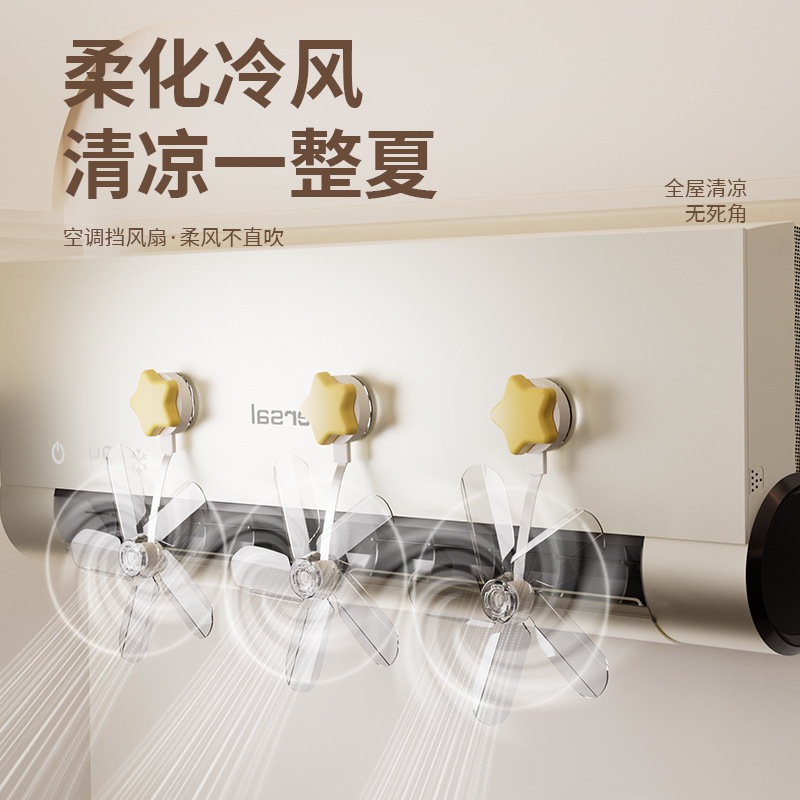 Новый вентилятор для кондиционера, против прямого ветра, настенный экран