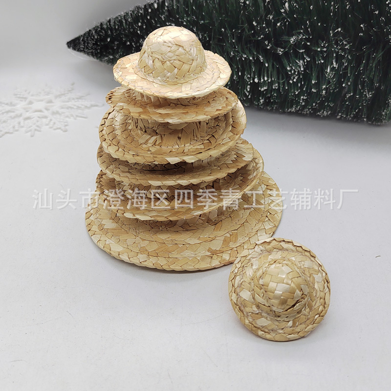 Шляпа для мини-питомцев из соломы с ручной вязкой Скуиртл, маленькая желтая утка, шляпа для куклы, шляпа для медвежонка