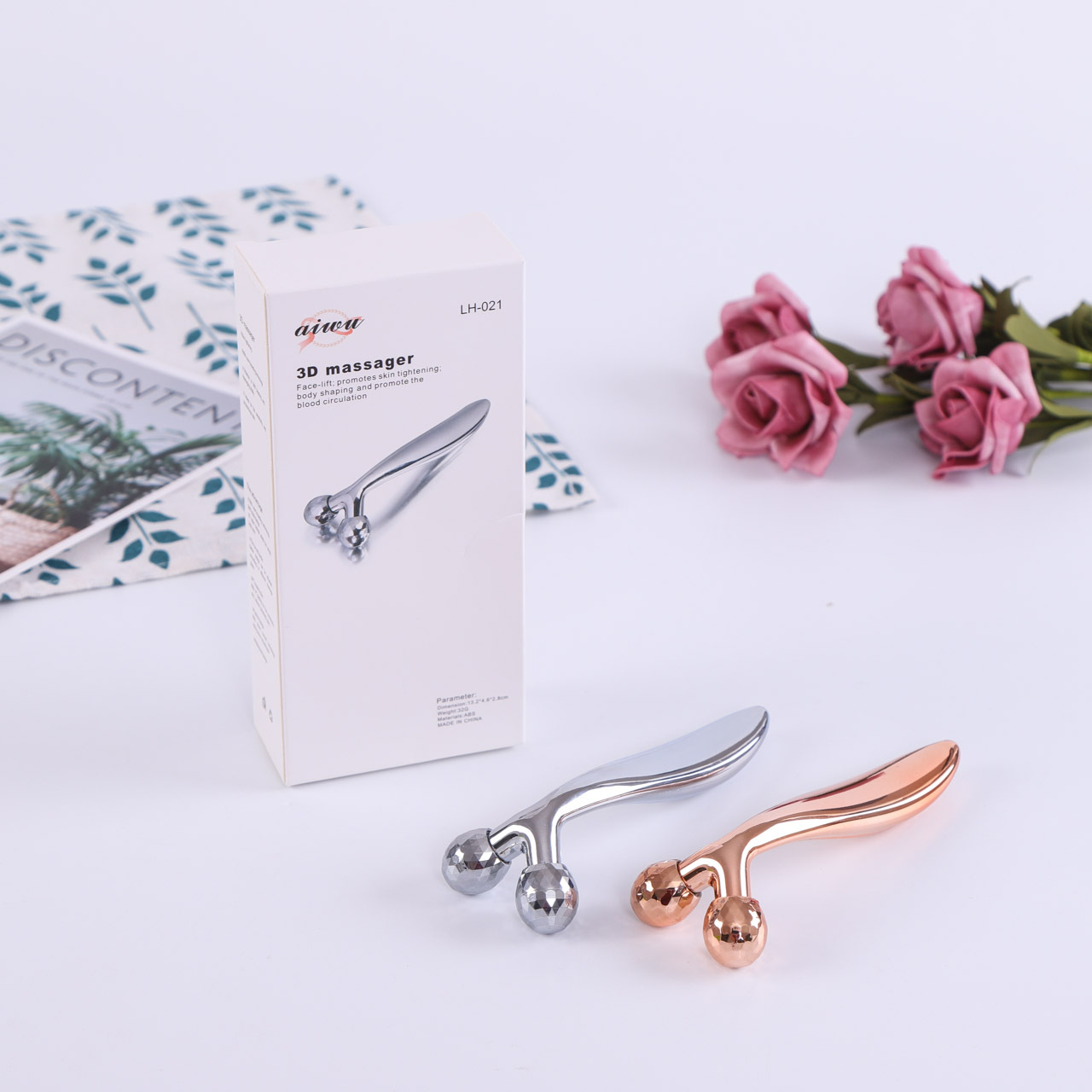 Impulse 3D Roller Massage Facial Instrument Massager Manual Roller Massager Roller Beauty Micro-Electric Cross-Border Manufacturer Batch