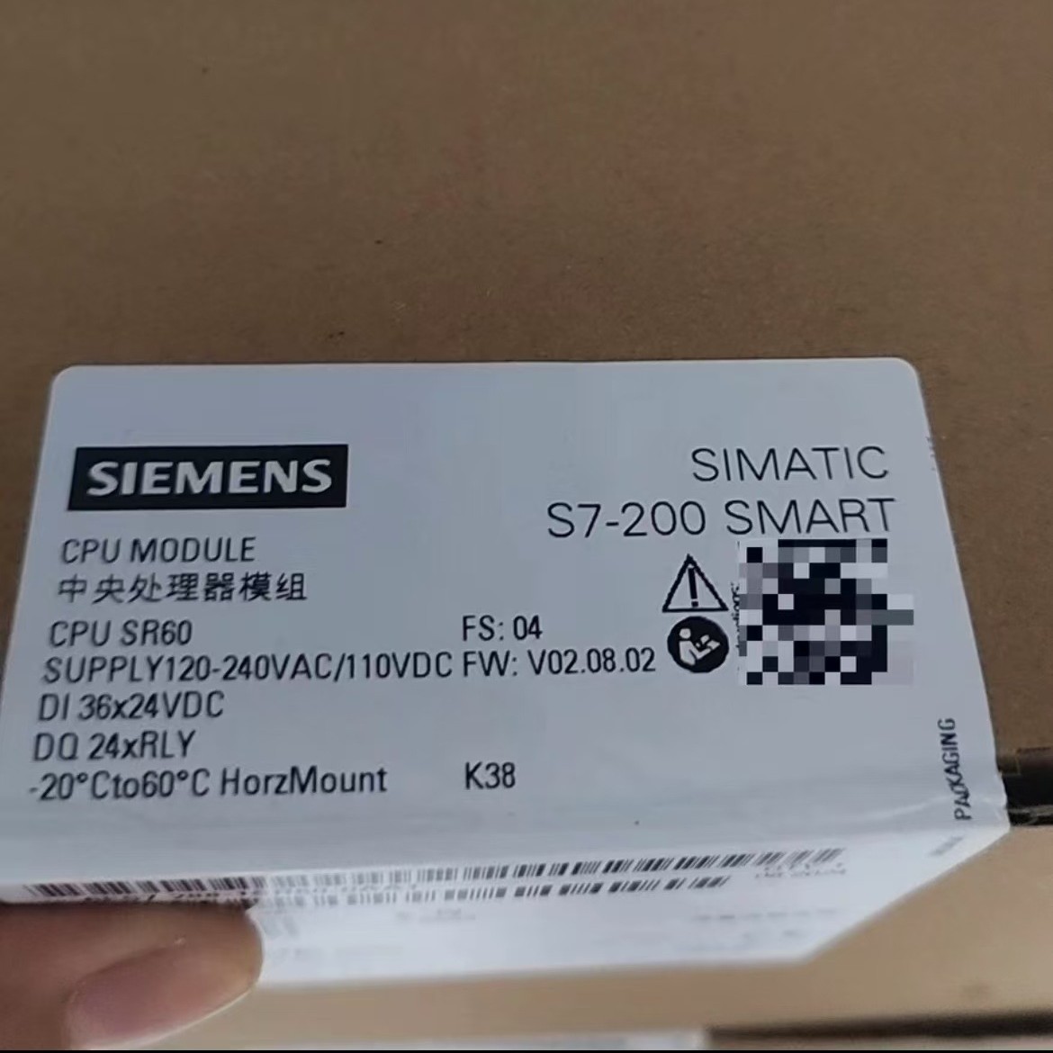 6Es7288-1Sr60-0Aa1 Siemens S7-200Smart Cpu Module 6Es7288-1Sr60-0Aa0