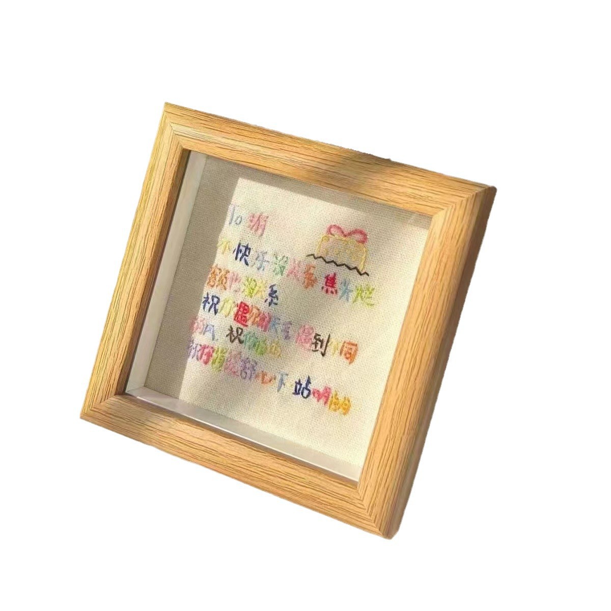 embroidery photo frame diy handmade decoration 4 inch cross stitch photo frame embroidery material bag boy and girl friend birthday gift