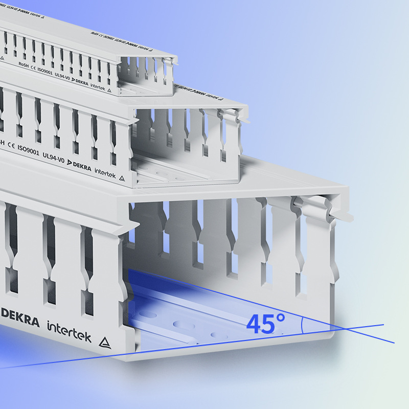 Pc+Abs Low Smoke Halogen-Free Wire Duct Wiring Duct Insulation Flame Retardant Industrial Distribution Cabinet Control Box Wiring Duct Wiring
