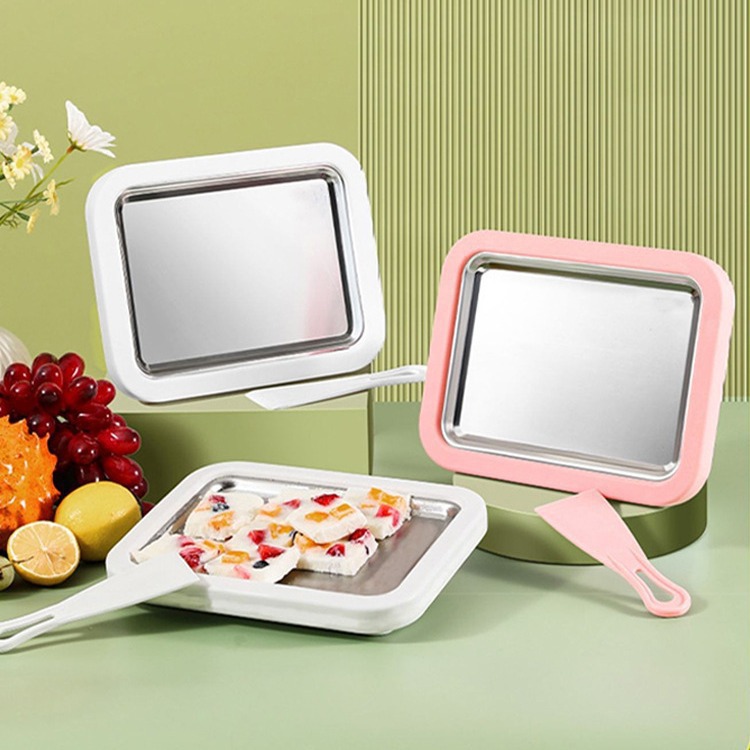 New Style Fried Sour Milk Machine Household Small Children's Fried Ice Machine Homemade DIY Ice Cream Machine Plug-free Sand Ice Fried Plate