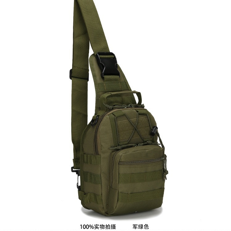 Factory in stock Canvas Riding Bag Camouflage Outdoor Sports Small Chest Hanging Bag Single Shoulder Crossbody Outdoor Tactical Chest Bag