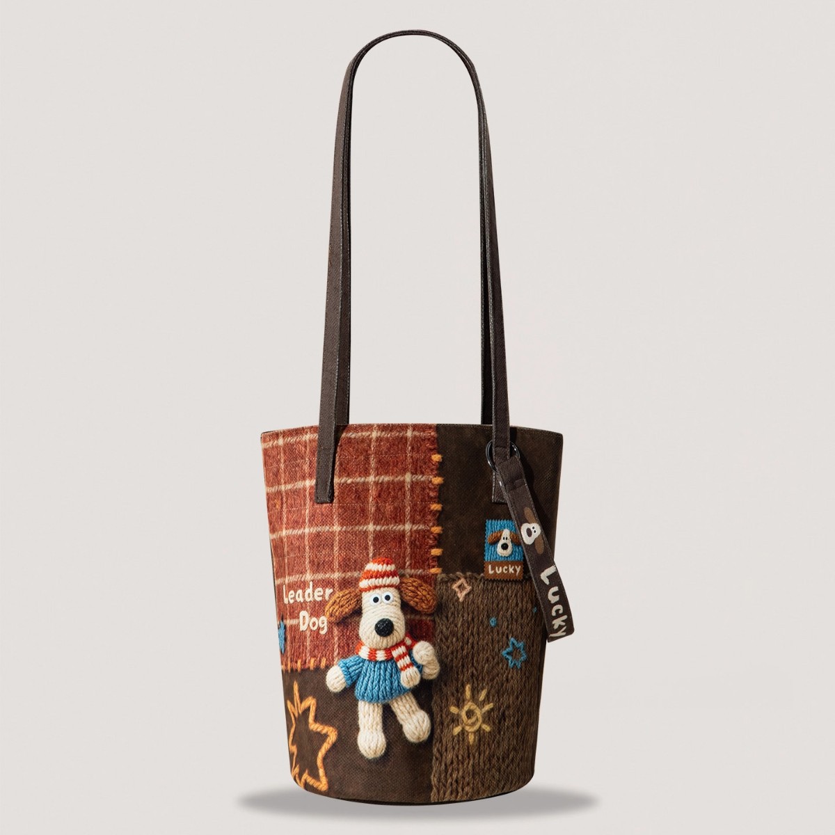 Factory Customized Printed Commuter Bag Casual Bucket Bag Crossbody Canvas Bag College Student Commuter Bag Velvet Bag Digital