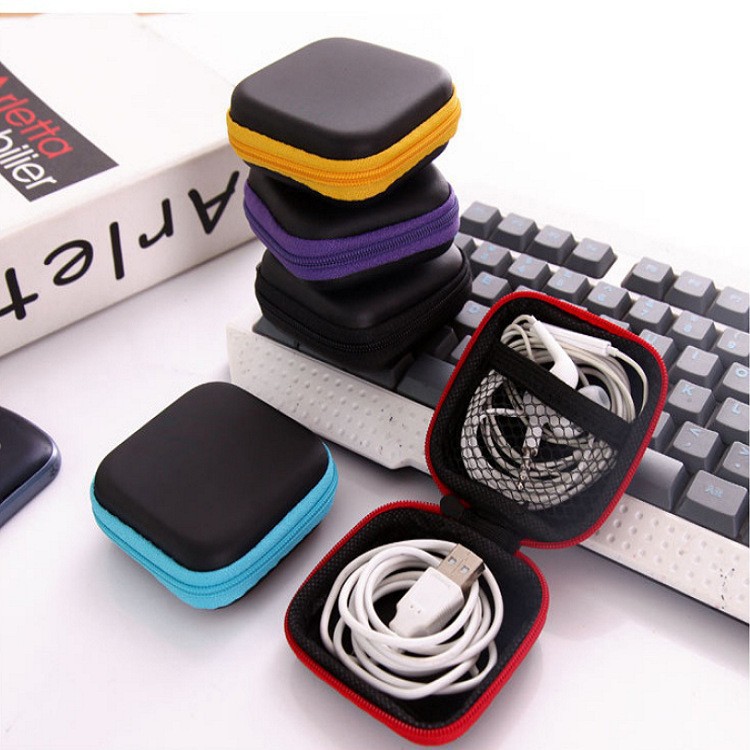EVA earphone bag data cable storage box eva zipper bag earphone box earphone storage bag wholesale