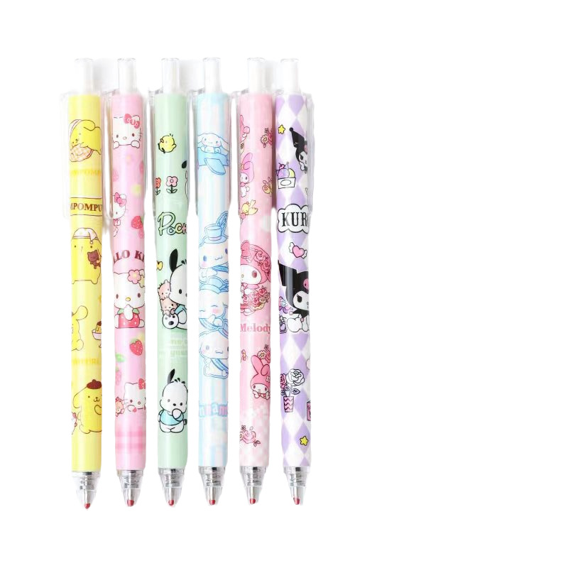 Bag press gel pen ins Wind high color value student cartoon cute quick-drying black bullet pen wholesale