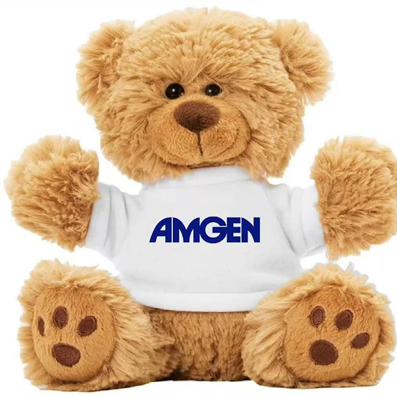 Custom Zh Various Plush Toys Sitting Bear Dolls Wearing Clothes Dolls Custom Zh with Picture and Sample T-Shirt Printing Logo