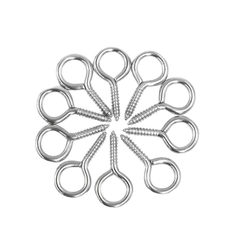 Sheep eye screw pendant connection diy closed sheep eye nail wholesale 304 stainless steel iron self tapping sheep horn nail