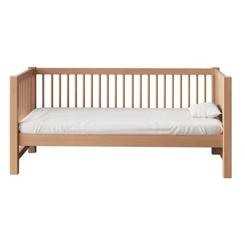 Walnut Children's Bed Crib Pure Solid Wood Crib Boys and Girls Beech Bed Single Bed Children's Spliced Bed
