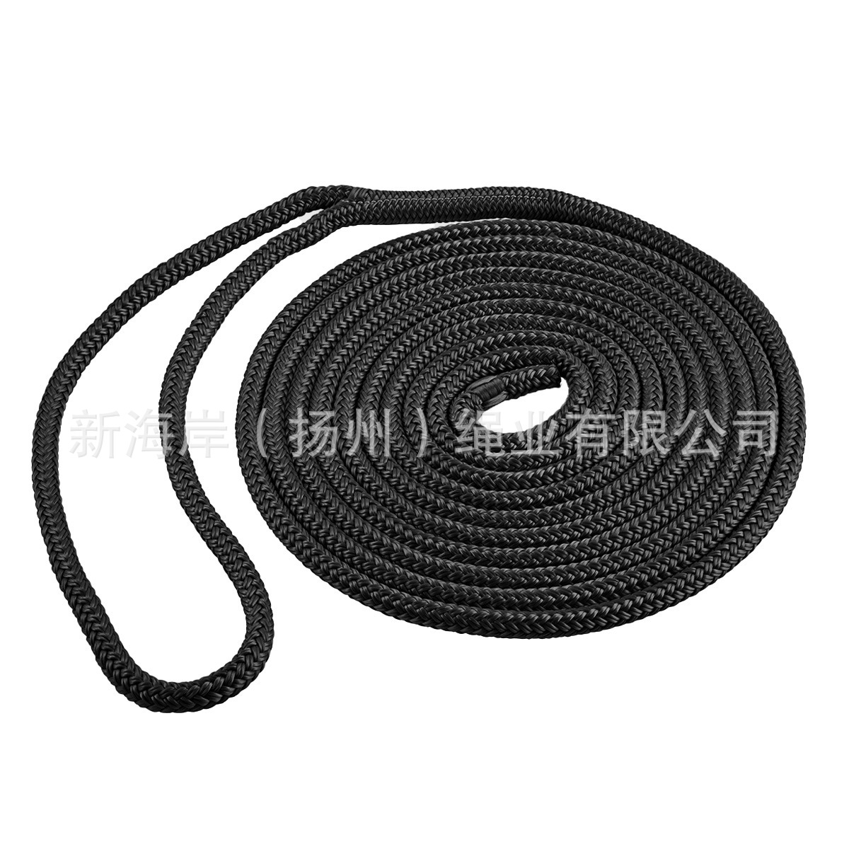 Supermarket Cross-Border Marine Cable Black Double Braided Nylon Code Headband Dock Line 3/8Inch*15Ft