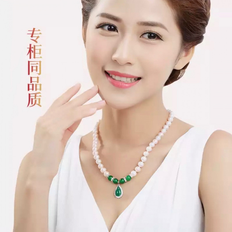 Аутентичные натуральные ракушечные бусины, круглый жемчужный кулон, ожерелье, браслет, серьги, подарочная коробка, трехпредметный набор для тещи, новый стиль