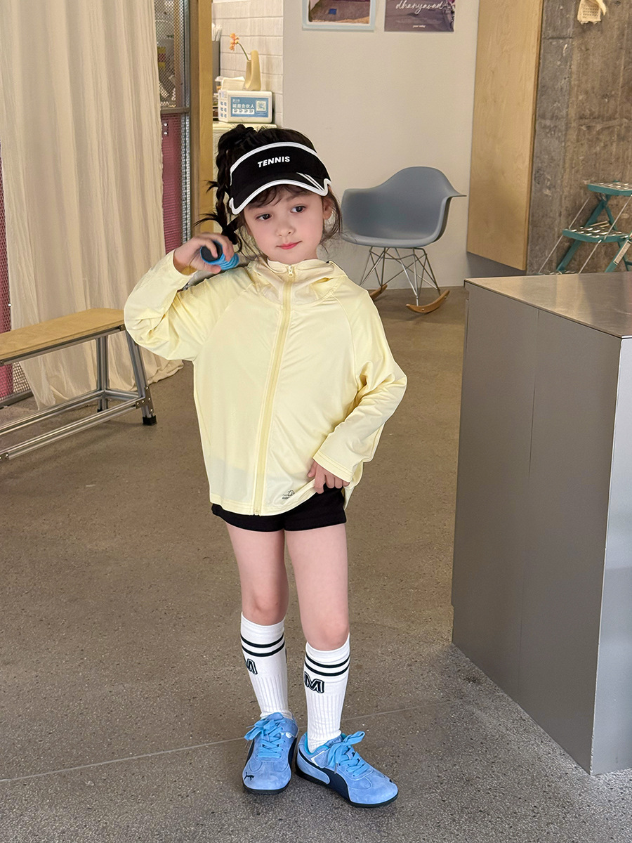 [Clearance Item] Upf50+ Children's Outdoor Sun Protection Jacket, Lightweight Skin Coat with Hood