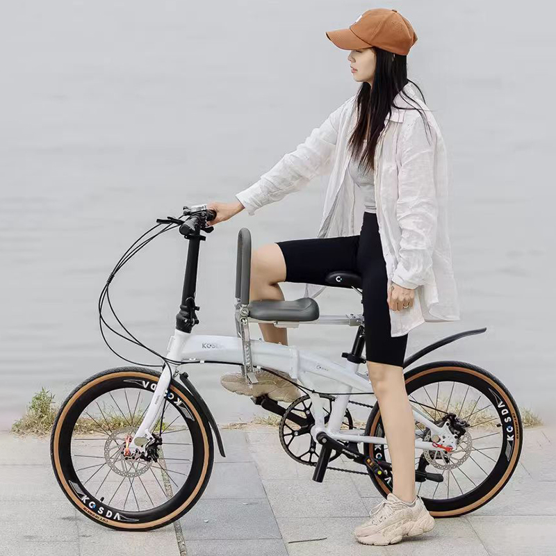 Parent-Child Bicycle with Gears for Children, Suitable for Girls, 5-Speed, Portable Outdoor Tandem Bike for Mothers and Children