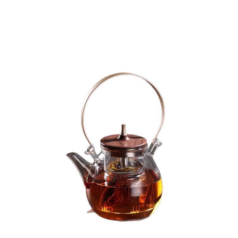 Shangming Household Steaming Teapot Heat-Resistant Glass Handle Teapot Electric Ceramic Stove Tea Maker Kettle Tea Set