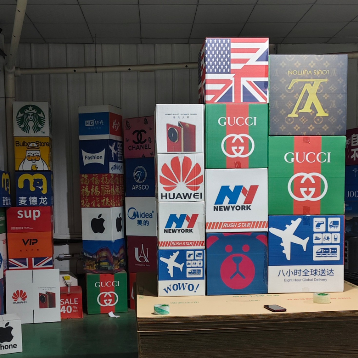 Carton Sizes Can Be Changed, Complete Range of Categories, Logistics Boxes, Digital Color Printing, White Corrugated Paper Boxes, Logistics Packaging Boxes