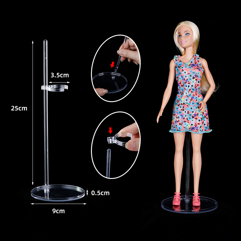 Toy doll pure transparent bracket PMMA waist stand 30CM universal Keer OB Lijia Xinyi Babi cross-border