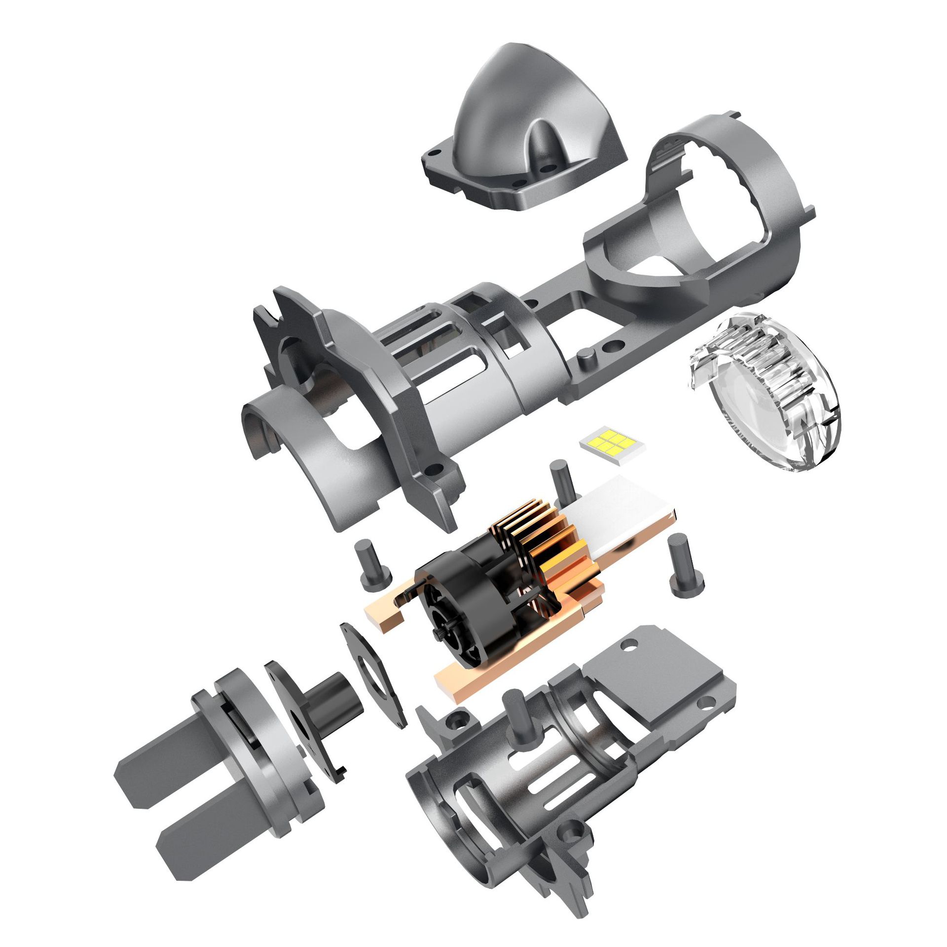 Direct Plug-In Car Led Light Mini Fisheye Lens H7/H11/9005/9006 Ultra-White Led Headlight