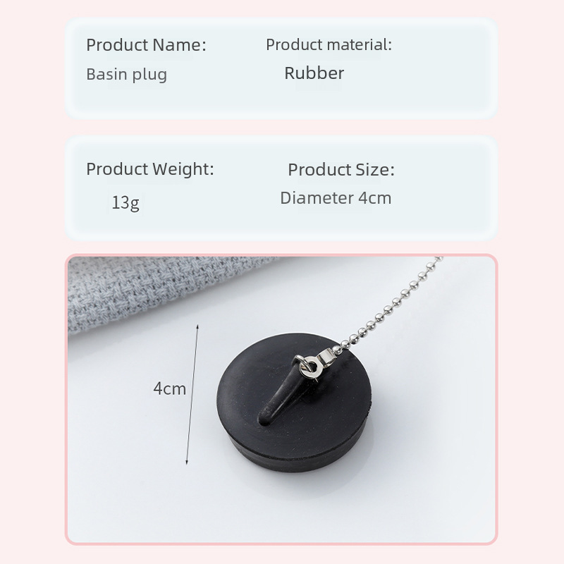 in stock toilet floor drain sink plug floor drain cover deodorant cover with chain wash basin bathtub sewer plug