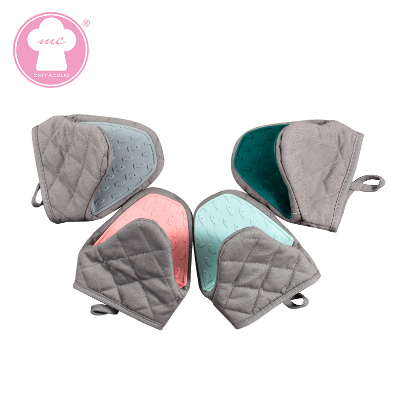 56g fish-shaped semi-silicone cloth hand grip gloves microwave oven silicone cotton double-layer baking oven heat insulation gloves