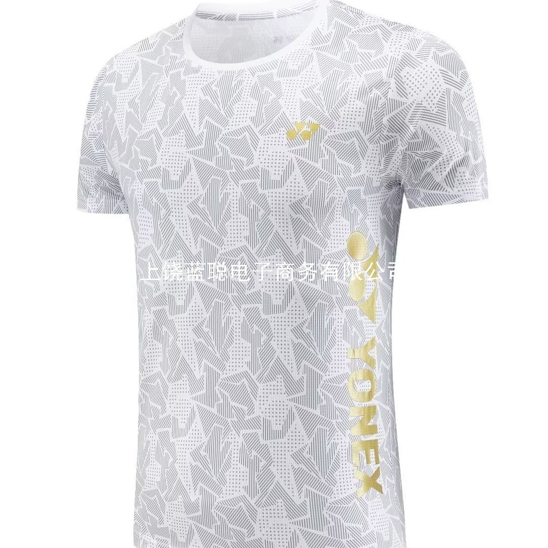 New Product Yy Badminton Clothing for Men and Women 110391Bcr Short-Sleeved Quick-Drying Breathable Couple Wear Sportswear Cultural Shirt