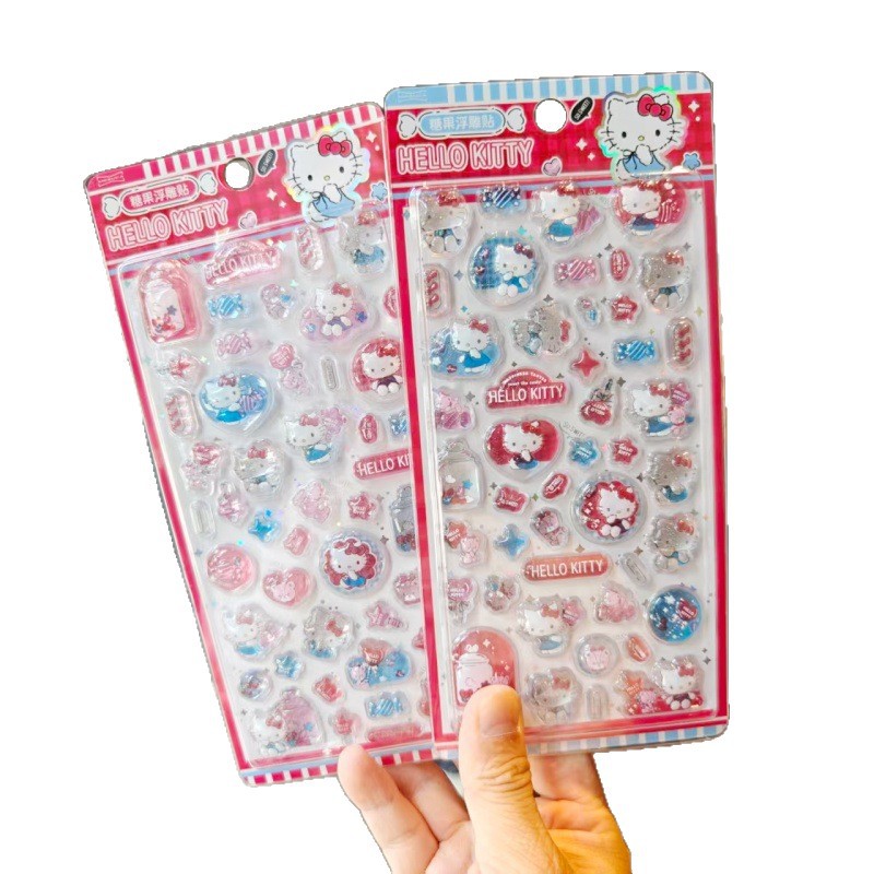 Authenticly Authorized Sanrio Cute Cartoon Melody Hellokitty Snoopy Embossed Stickers Stereo Stickers