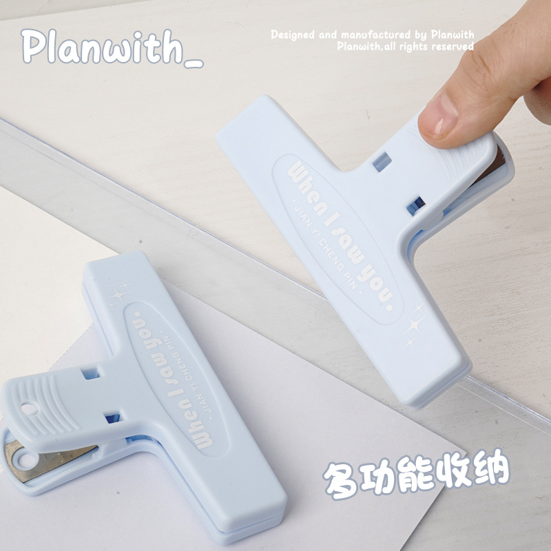 Клипса для бумаги с длинным хвостом, милый магнитный зажим, цветной ретро пластиковый зажим, маленький красный, летний, простой для студентов