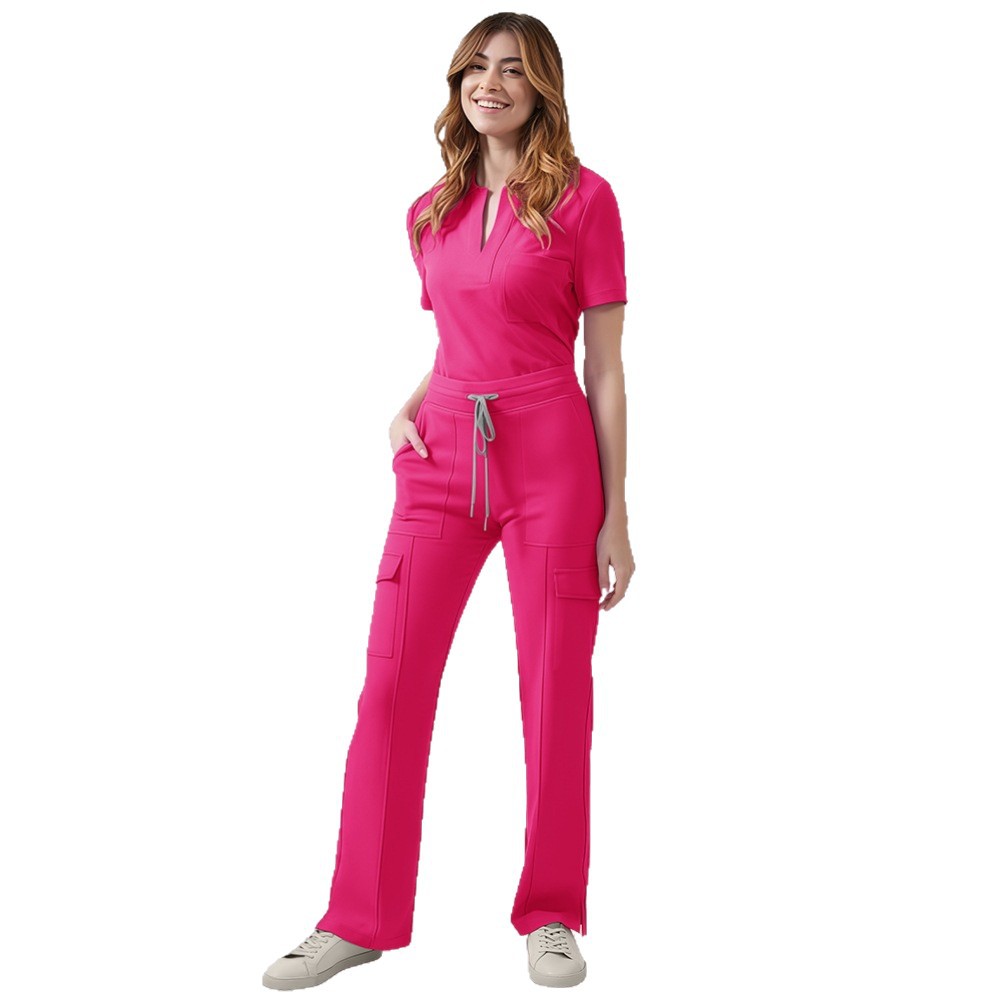 Aliexpress Hospital Nurse Scrub Set Women's V-Neck Casual Top and Pants Set Workwear Scrub Set