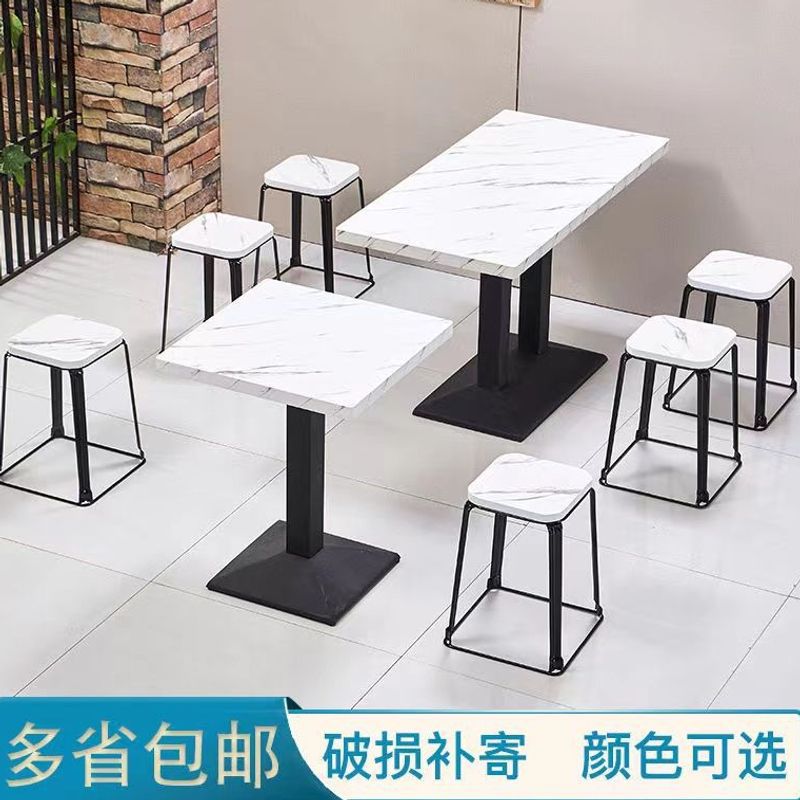 Простой маленький квадратный табурет, магазин молочного чая, десертный магазин, закусочная Шасянь, острый хот-пот, Catering, завтрак, набор столов и стульев для фастфуда