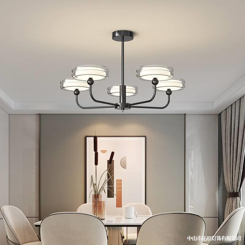 Living Room Lamps Wholesale Bedroom Light Luxury Home Atmosphere Personality Restaurant All-Copper Nordic Creative Chandelier Glass Lamp