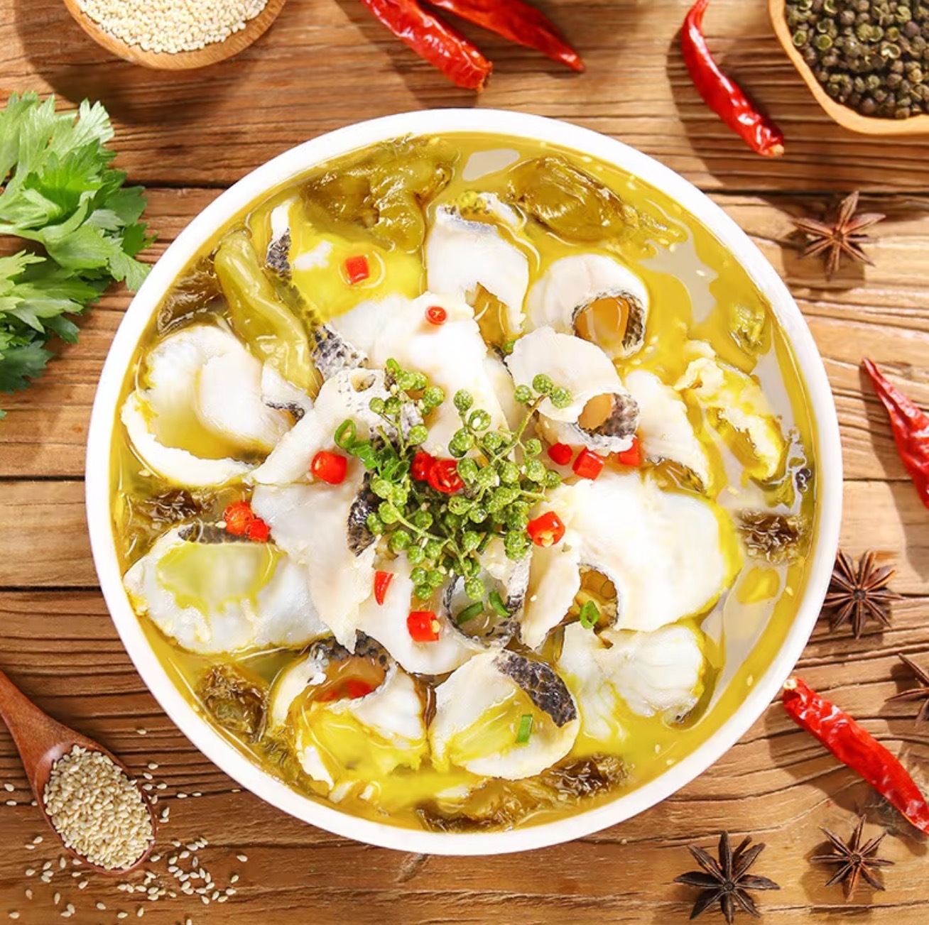 Pickled Fish, Golden Soup, Pickled Fish, Pulp-Free, Thorn-Free Sandfish Fillet, Pre-Made Golden Soup, Pickled Fish