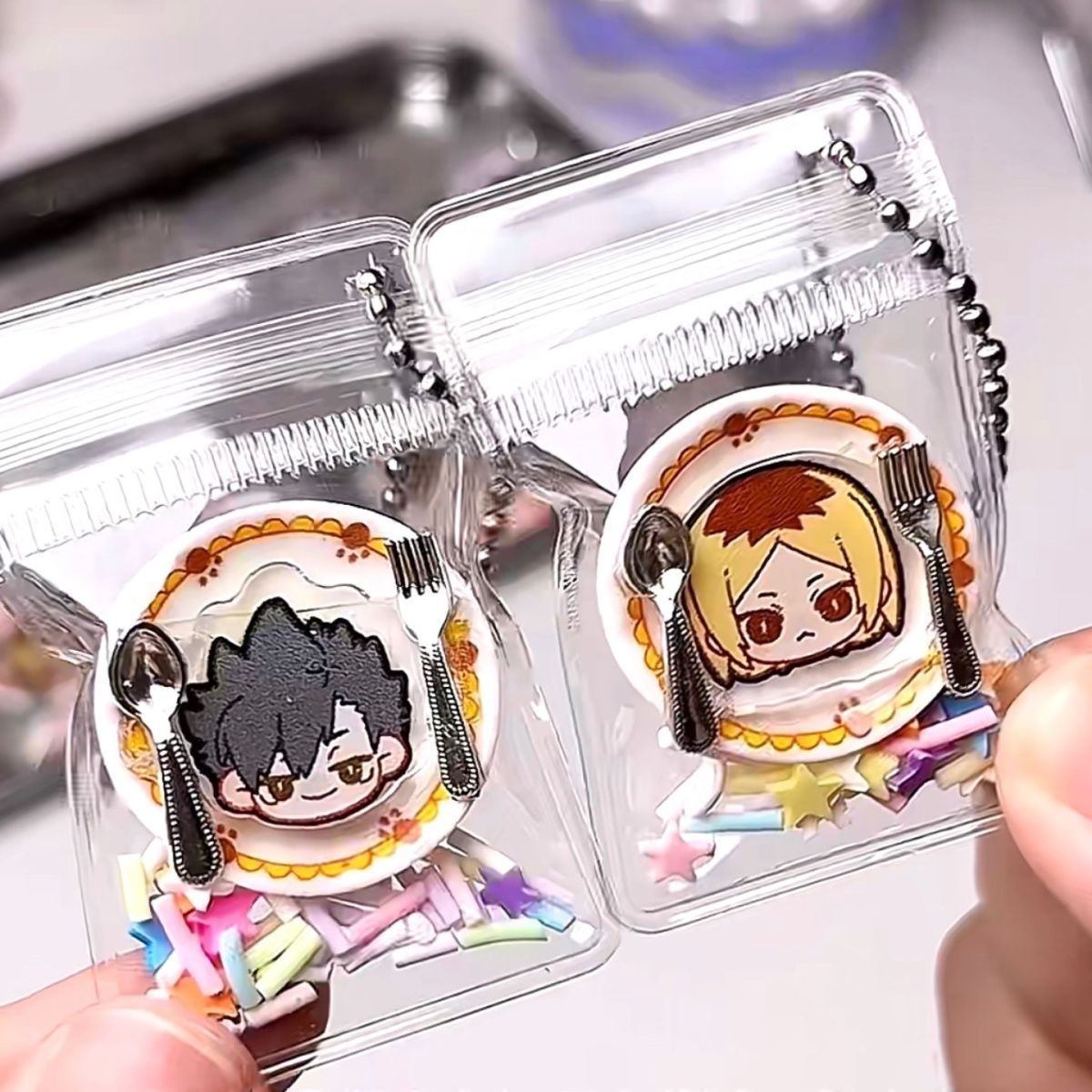 DIY Acrylic Plate Pendant Gift Anime Merchandise Storage Bag Support Self-Sealing Bag Cartoon
