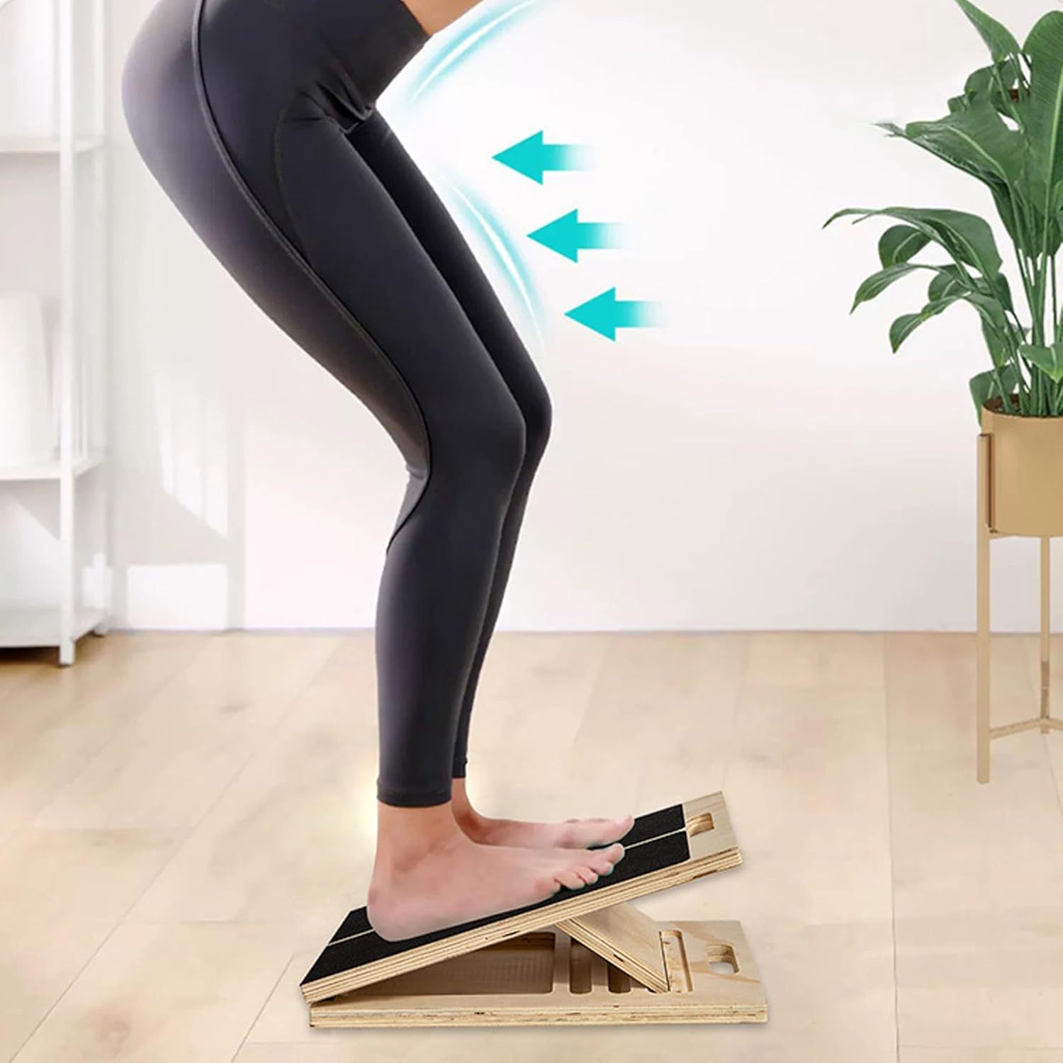Wooden Stretching Board, Household Portable Fitness Balance Board, Achilles Tendon Board, Calf Stretcher, Adjustable Inclined Pedal