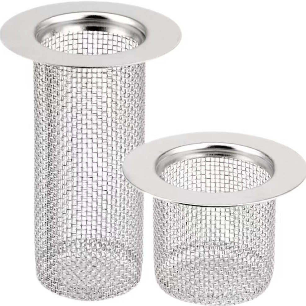 Stainless Steel Floor Drain Mesh Basin Drain Filter Bathroom Stainless Steel Sewer Anti-Blocking Filter