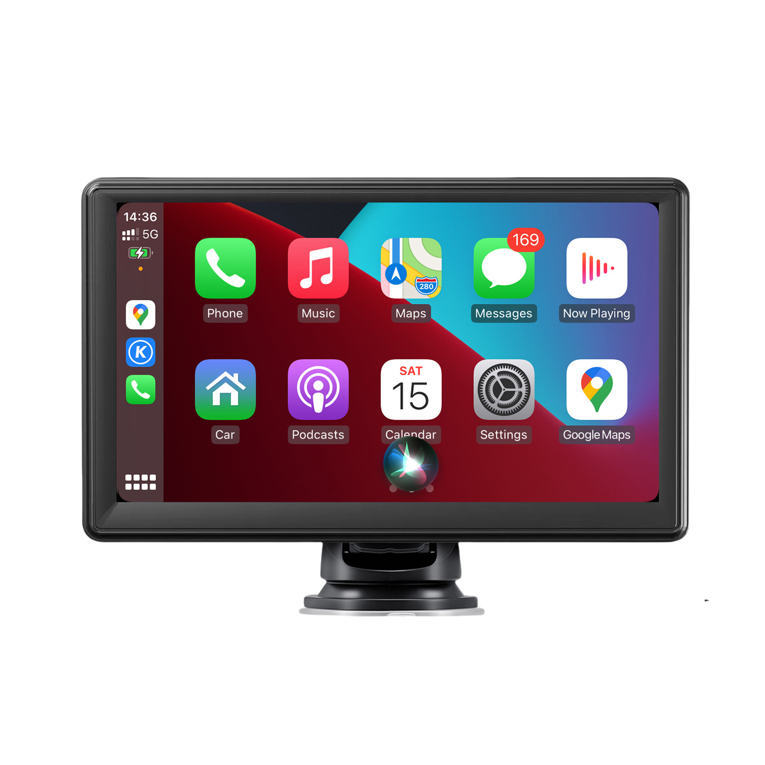 E-Commerce Export Portable 7inch Car Smart Screen Wireless Carplay Screen Projection Car Android Auto Mirror