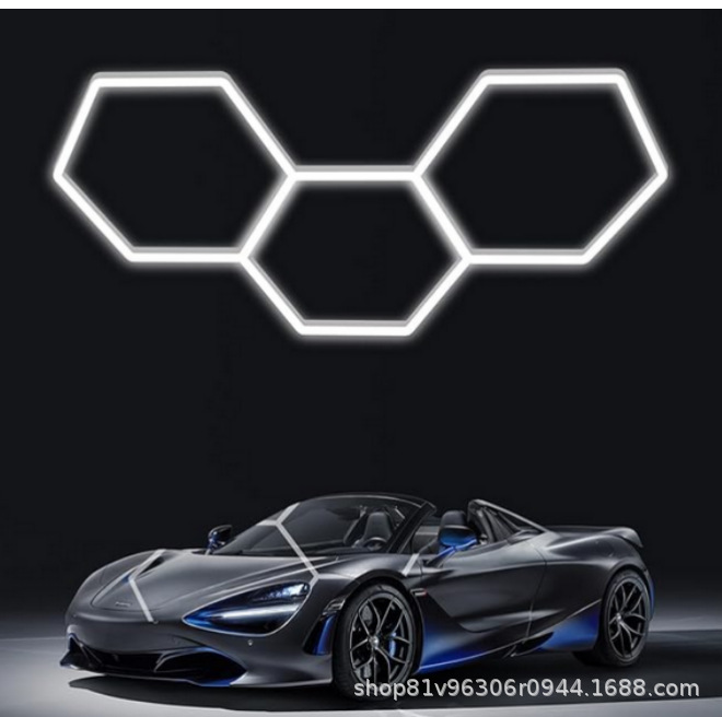 Люстра в виде сот для автомойки, автосервиса, ① светодиодная, высокая яркость, водонепроницаемая, для рабочего места