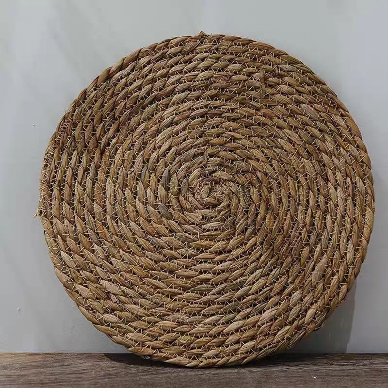 Pueraria Straw Woven Placemats, Heat Insulation Mats, Cup Mats, Bowl Mats, Restaurant Decorative Mats, Western-Style Placemats, Japanese-Style Table Mats, Round Seat Cushions