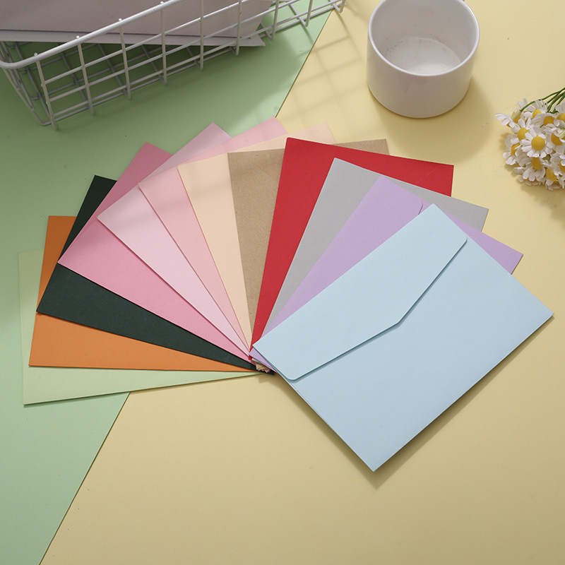 European Envelope Custom Printing Can Be Printed with logo Classy Envelope Colorful Pure Colorful Small Fresh Set Retro Envelope