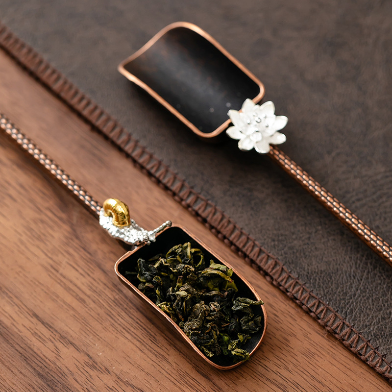 Alloy Tea Spoon, Household Tea Ceremony Accessories, Metal Tea Spoon for Picking Tea Leaves, Tea Brewing Tool, Tea Shovel, Tea Leaf Spoon, Cross-Border Shipping