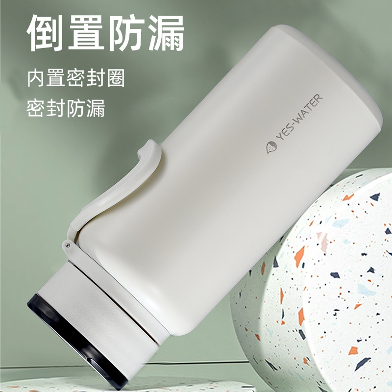 High color value large capacity thermos pot 304 tea drain outdoor sports water cup rope portable stainless steel tea kettle