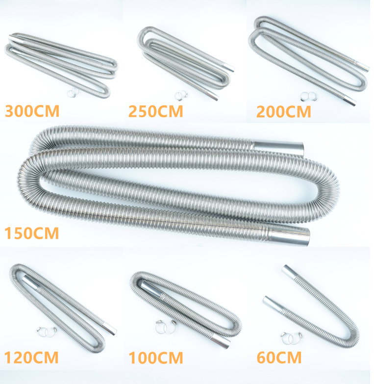 250 см длинный выхлопной трубопровод для парковочного обогревателя, выхлопная труба для воздушного обогревателя, калибр 2.5 см (25 мм)