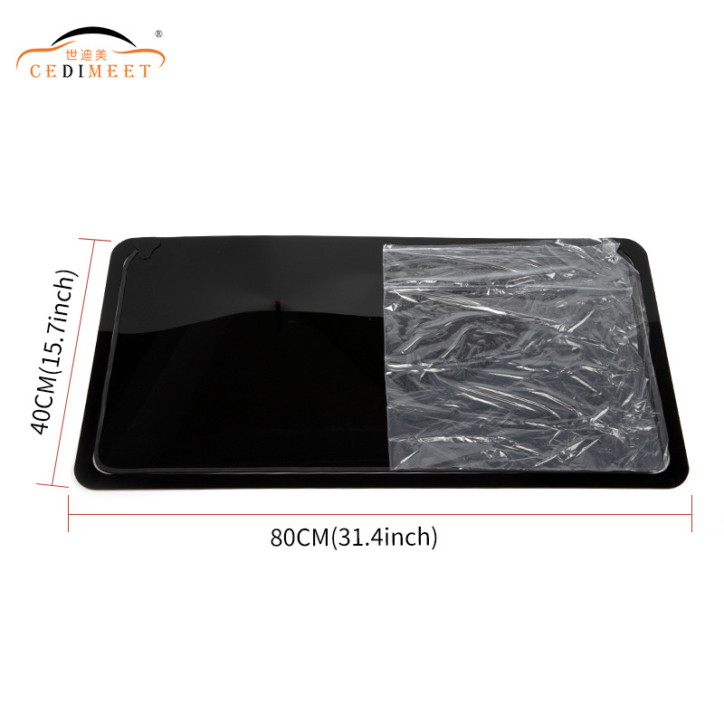 Suitable for automobile universal rubber edge new simulation sunroof 80*40CM sunroof block Sunroof Deflector