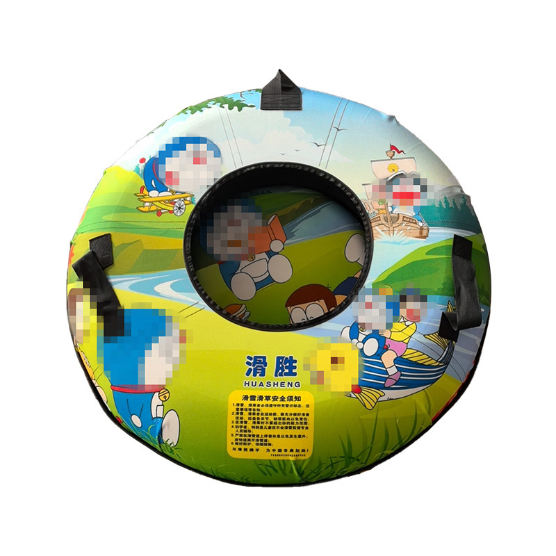 Inflatable Outdoor Rainbow Snow Sled for Ski Resorts, Portable Snow Slide, Dry Snow, Oxford Cloth Tire Type Storage