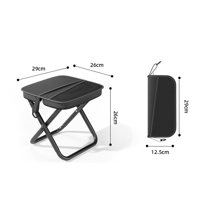 Outdoor Backpack Folding Stool for High-Speed Rail and Subway Queues Without Seats, Small Folding Stool for Home Camping and Picnic Crossbody Handbag Stool