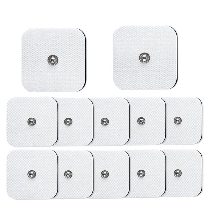 Button Physiotherapy Electrode Patch Massage Patch 5*5cm Chest Muscle Patch Hydrogel Non-Woven Fabric Button-Type Ems Electrode Patch