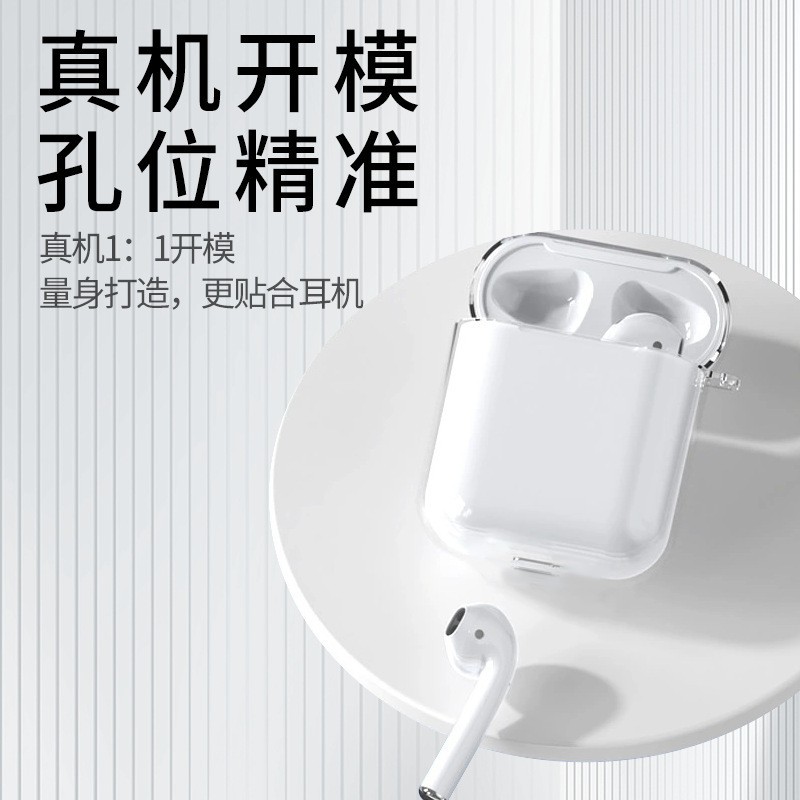 tpu transparent earphone set material for Apple Bluetooth headset Pro2 generation airpods Bluetooth headset protective cover