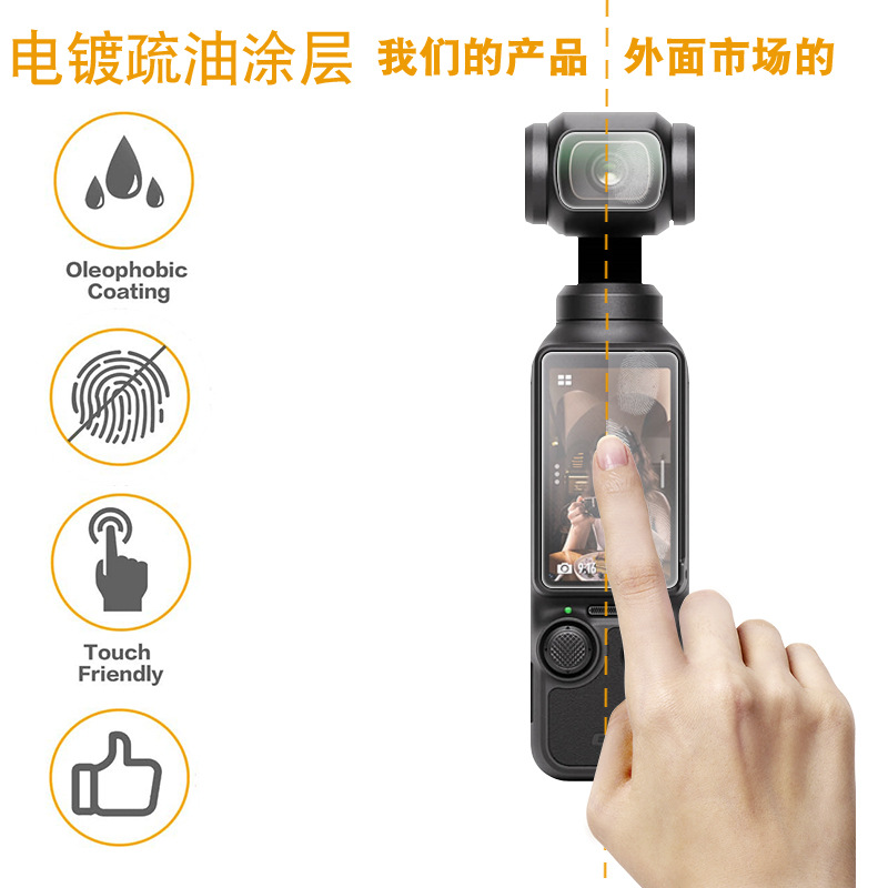 Suitable for DJI Osmo pocket 3 Flap pocket Pants Camera Tempered Film Osmo Third Generation Gimbal Glass Film