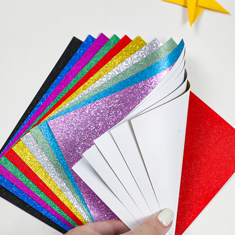 Powder-free gold powder flash paper folding children's handmade diy glitter paper square 10-color paper folding factory wholesale