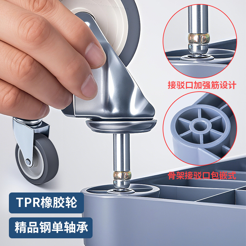 Hotel Catering Commercial Collection Cart, Hotel Food Delivery Cart, Three-Layer Thickened Mobile Bowl Collection Cart, Multi-Functional Food Removal Cart