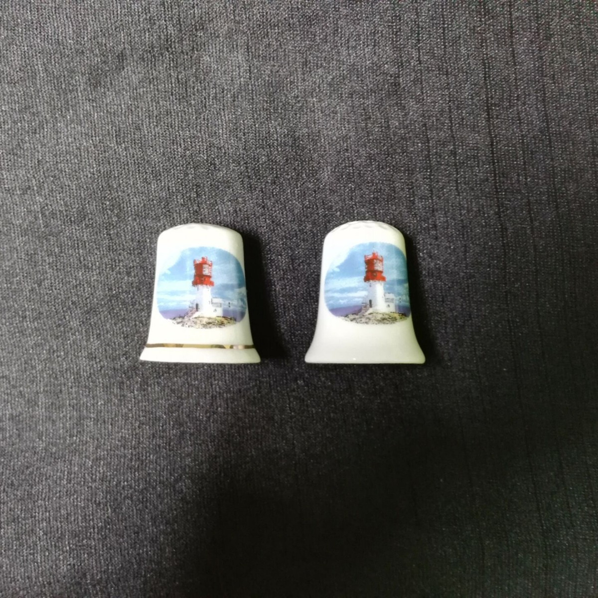 Ceramic thimble set ceramic finger set ceramic small ornaments ceramic small pieces ceramic set creative thimble set